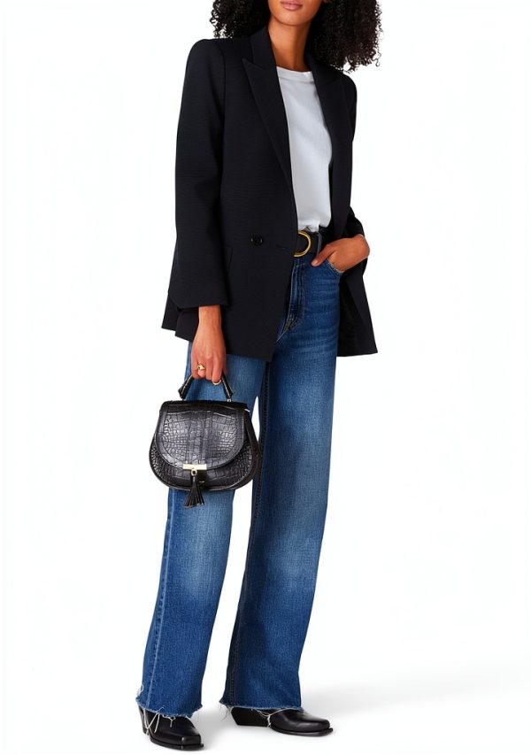 Zadig Voltaire Blazer Womens Black Tiger Stripe ZDV68-0