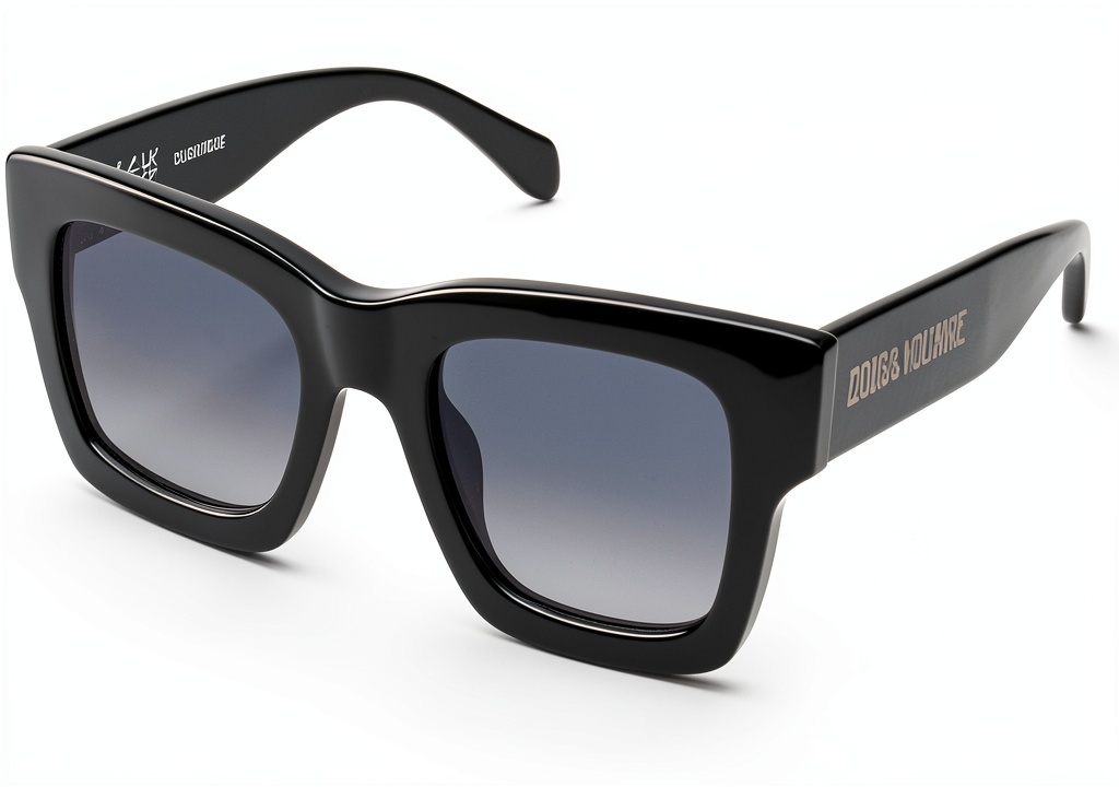Zadig Voltaire SZV421 sunglasses in Shiny Black on a model