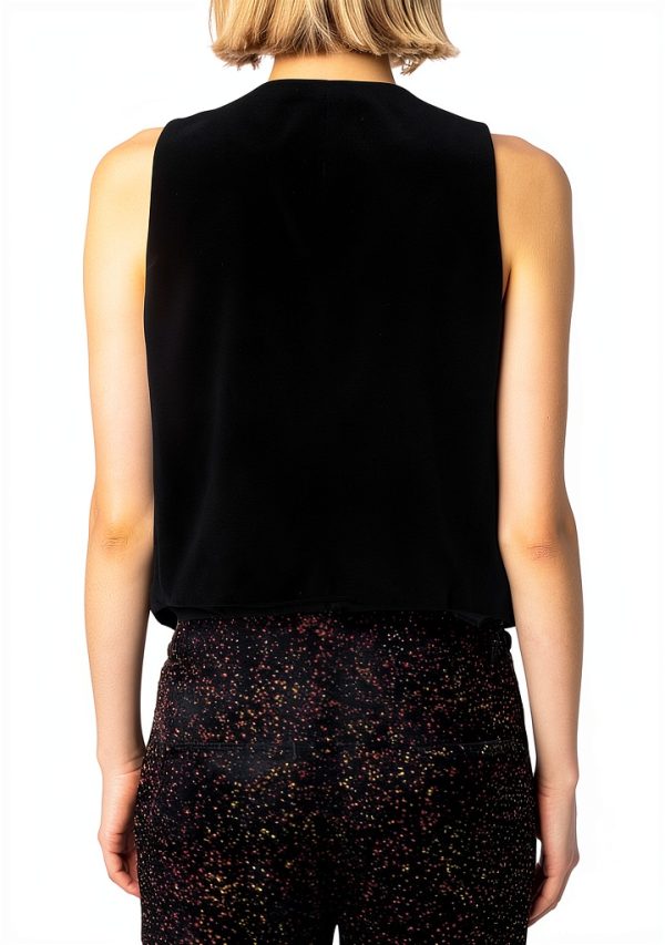 Zadig Voltaire Womens Noir Vest Button Front Design-1