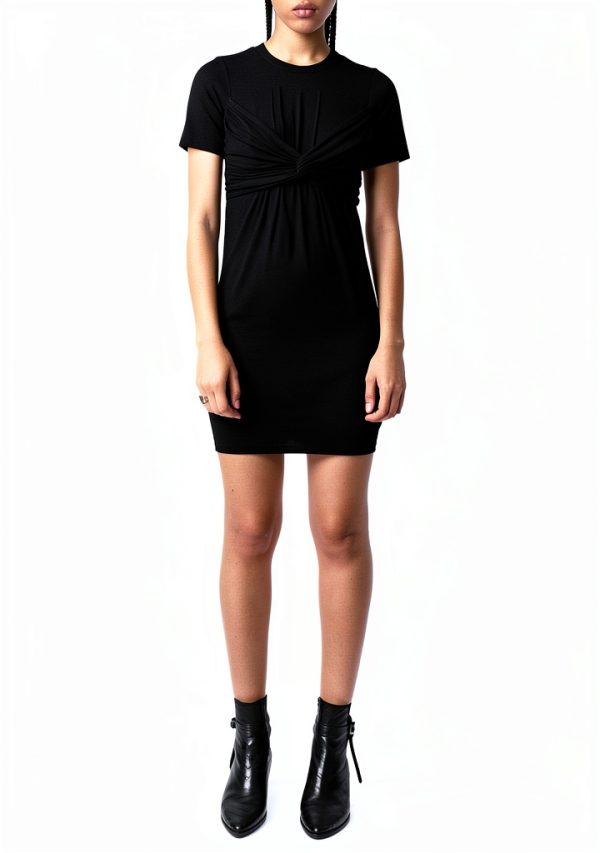Zadig Voltaire Mara Mini Dress Noir Womens Short Jersey-0