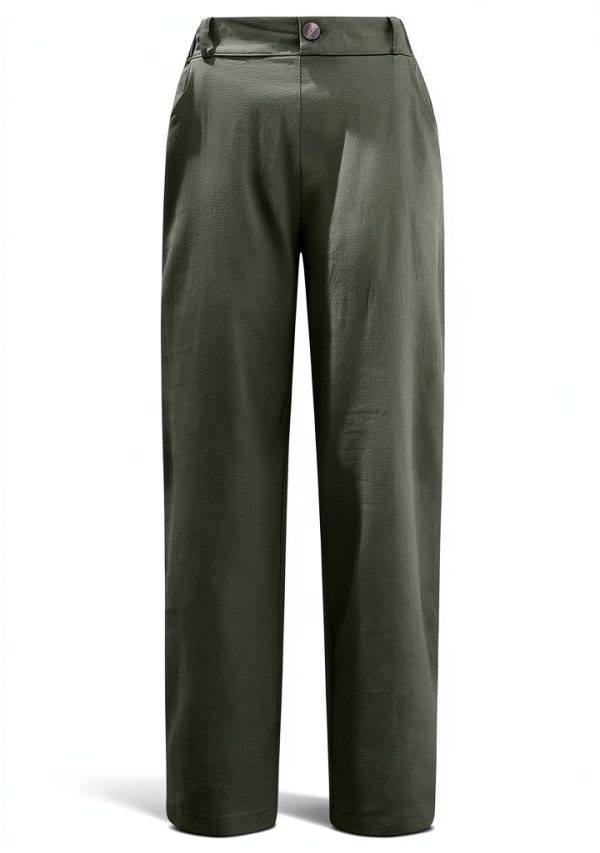 Anne Klein Womens Loose Pants High Waist Wide Leg Casual-3
