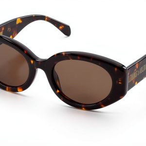 DE RIGO Womens Sunglasses 0743 Avana Marrone Giallo Lucida-0