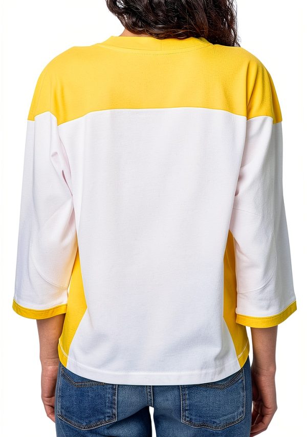 Colorblock Cotton T-Shirt Zadig Voltaire Rhinestone Peace-1